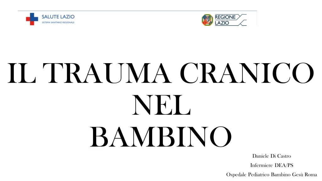 il trauma cranico nel bambino