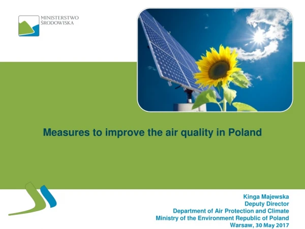 Measures  to  improve  the  air quality  in Poland