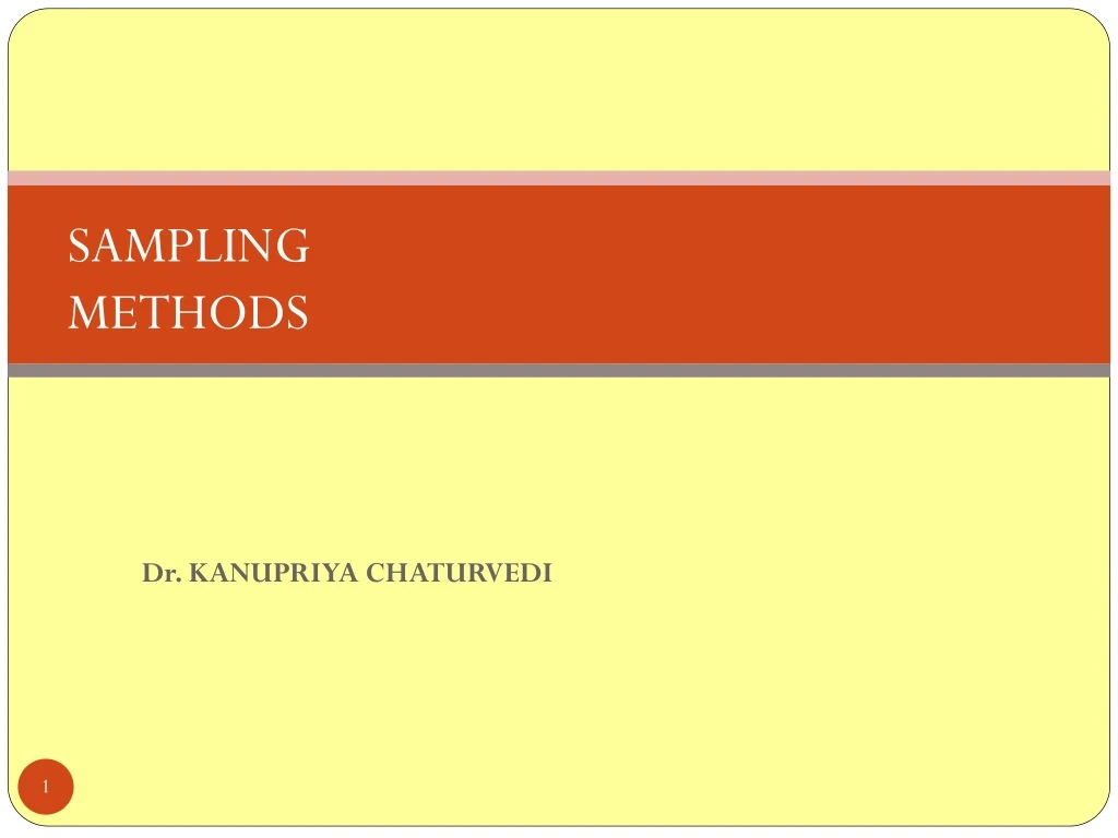 sampling methods