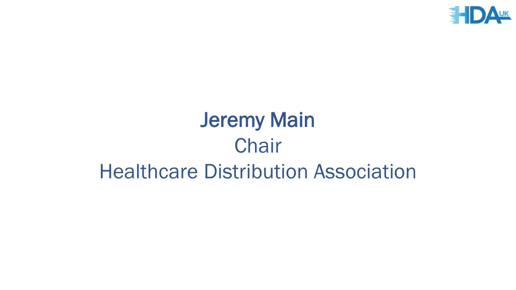 jeremy main chair healthcare distribution