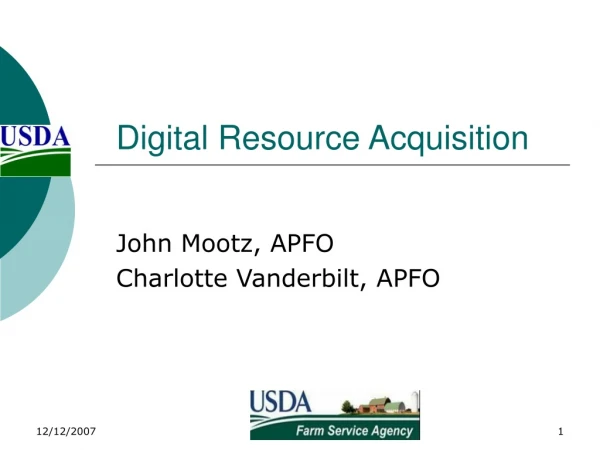 Digital Resource Acquisition