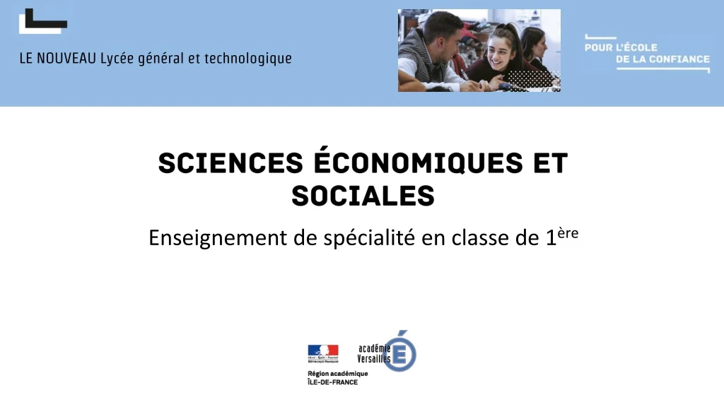 enseignement de sp cialit en classe de 1 re