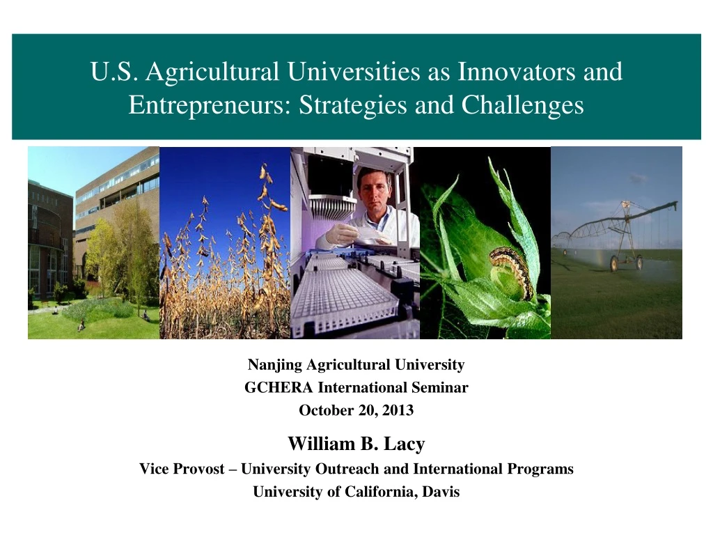 u s agricultural universities as innovators