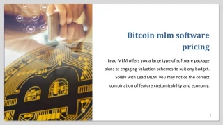 BITCOIN MLM SOFTWARE PRICES - slide 1