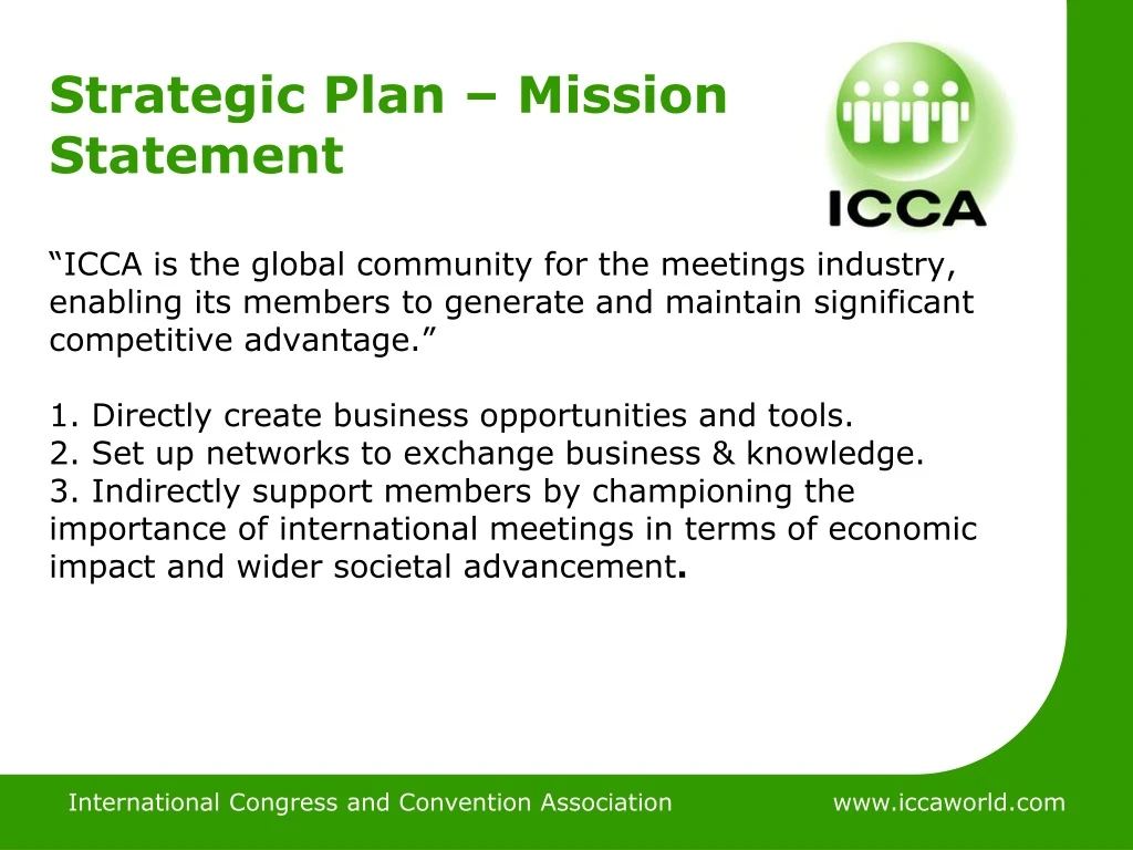 strategic plan mission statement icca