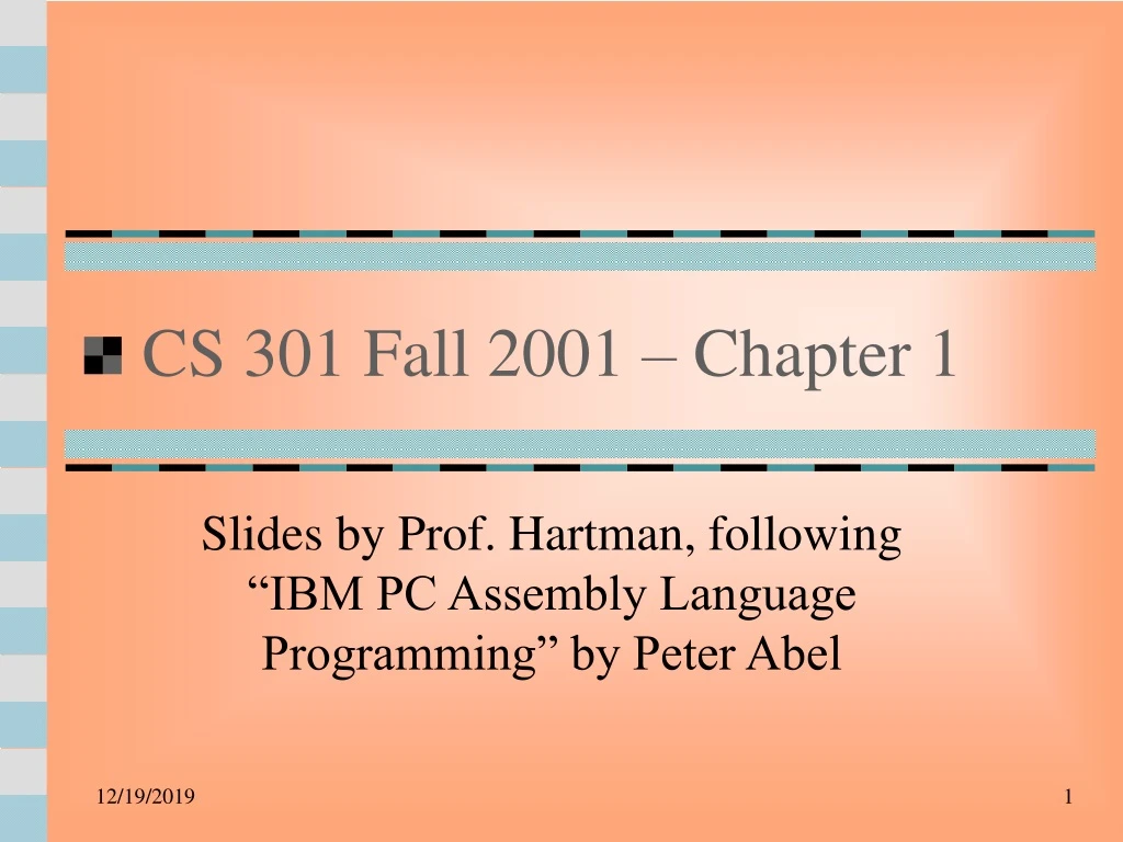 cs 301 fall 2001 chapter 1