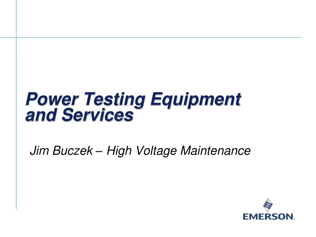 jim buczek high voltage maintenance