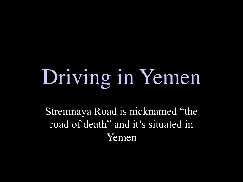 driving in yemen