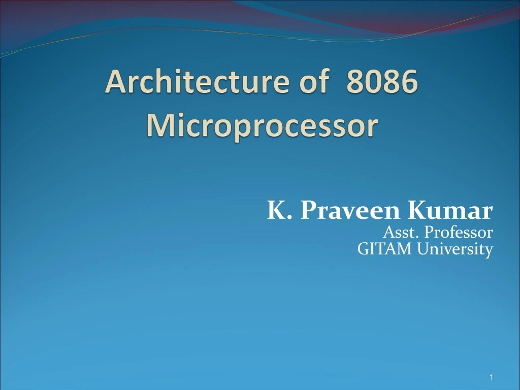 architecture of 8086 microprocessor