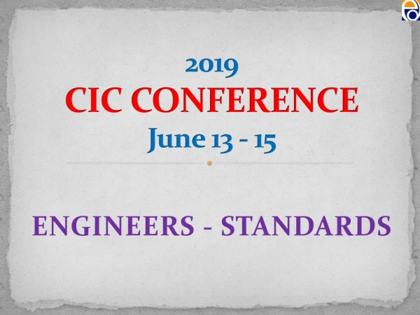 2019 CIC CONFERENCE June 13 - 15
