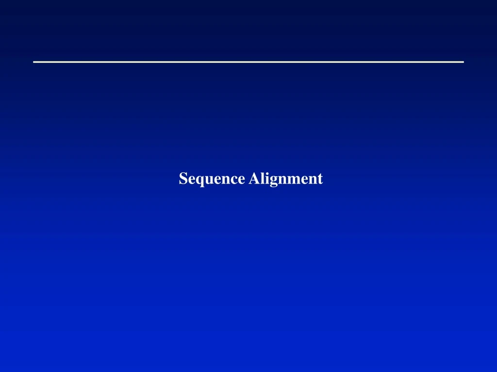 sequence alignment