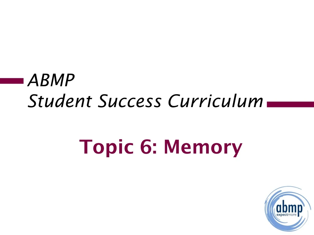 abmp student success curriculum