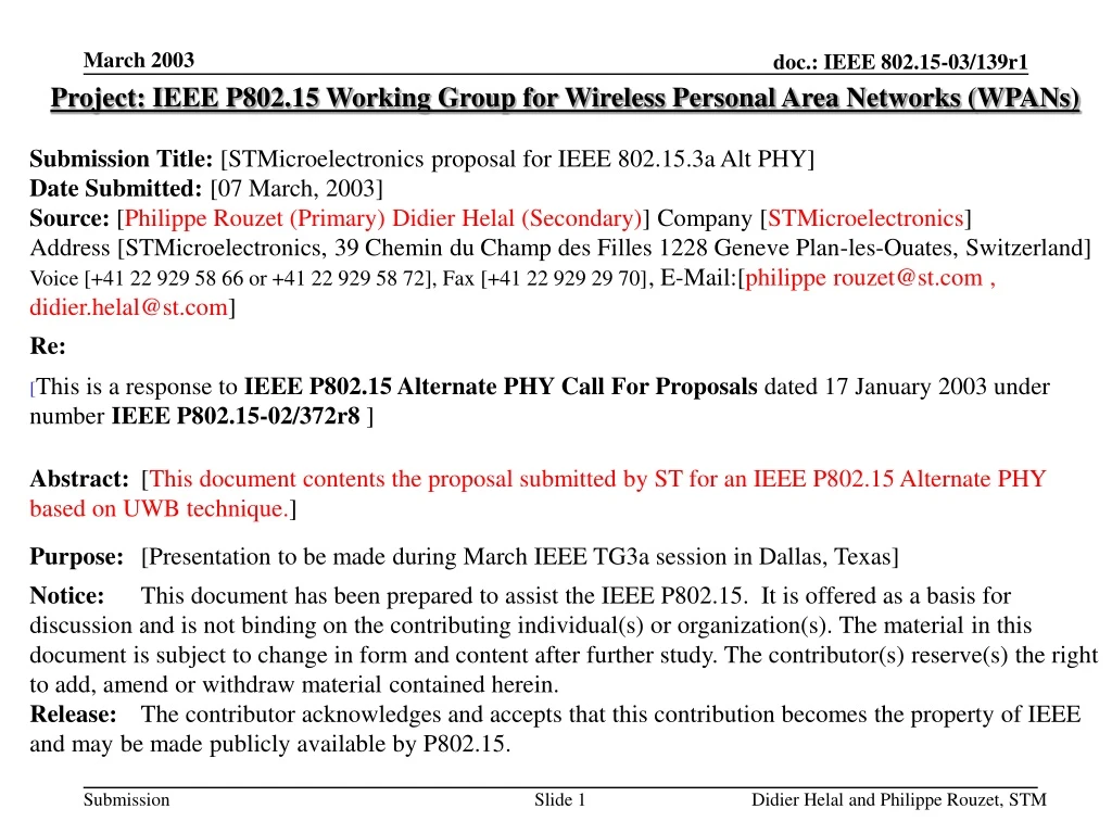 project ieee p802 15 working group for wireless