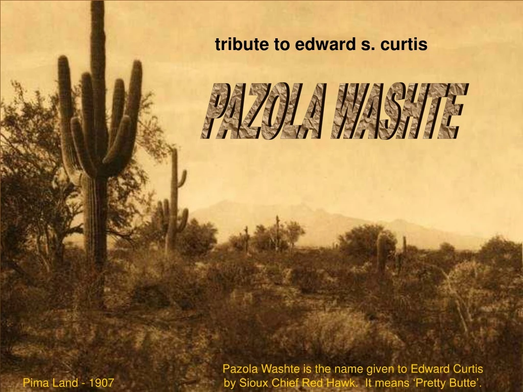 tribute to edward s curtis