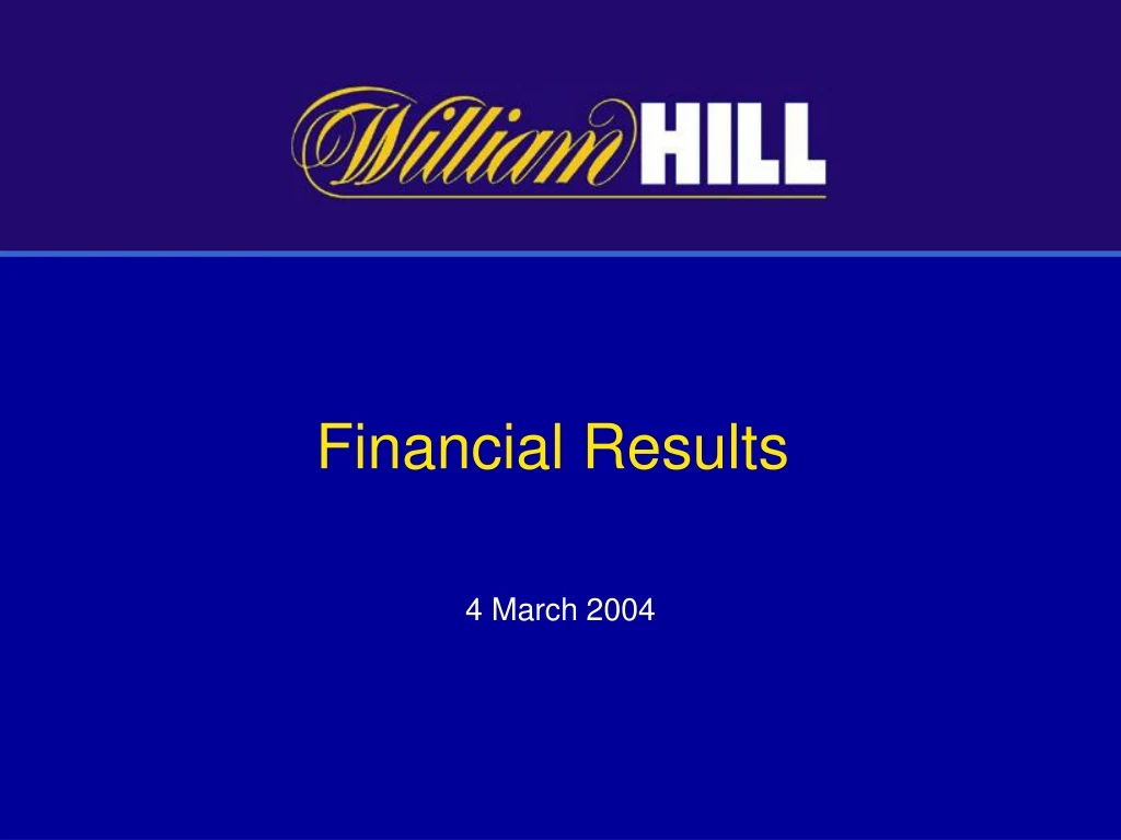 financial results