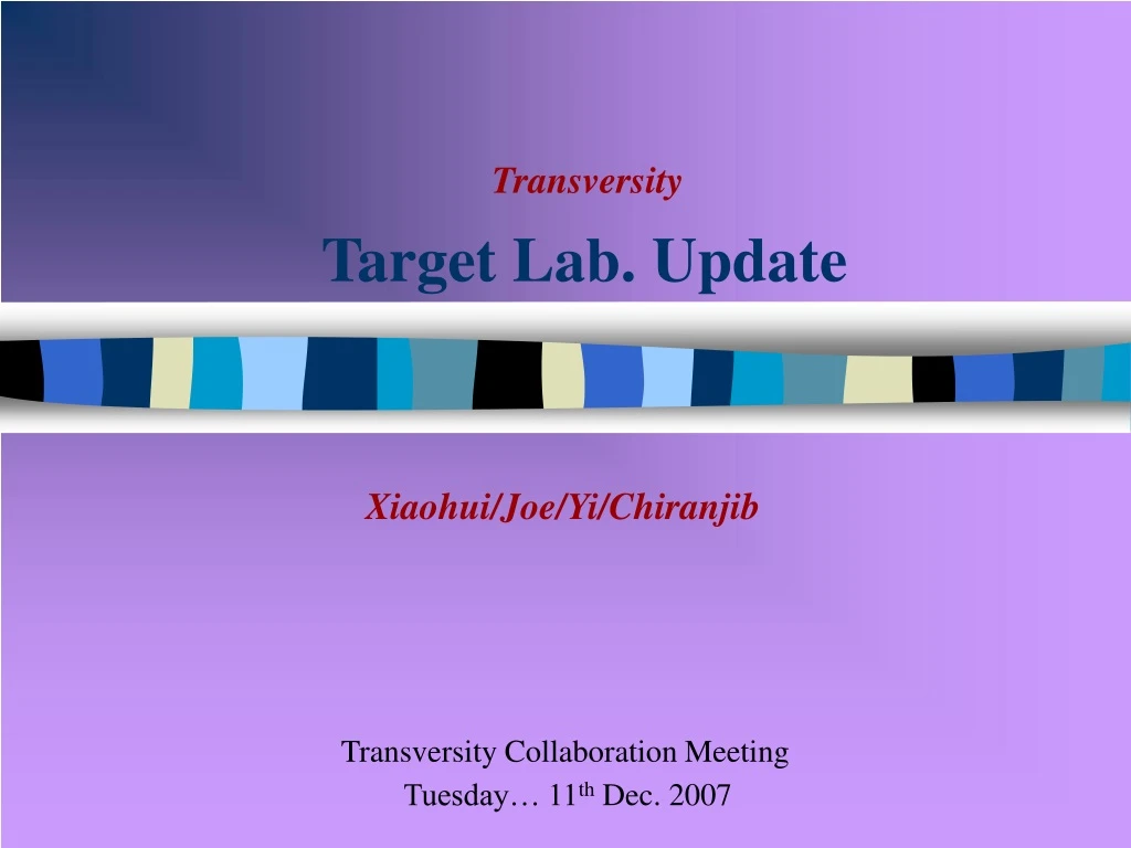 target lab update