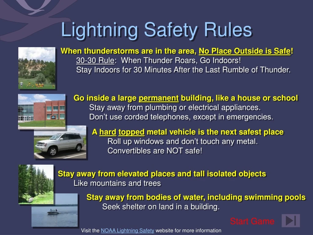 lightning safety rules