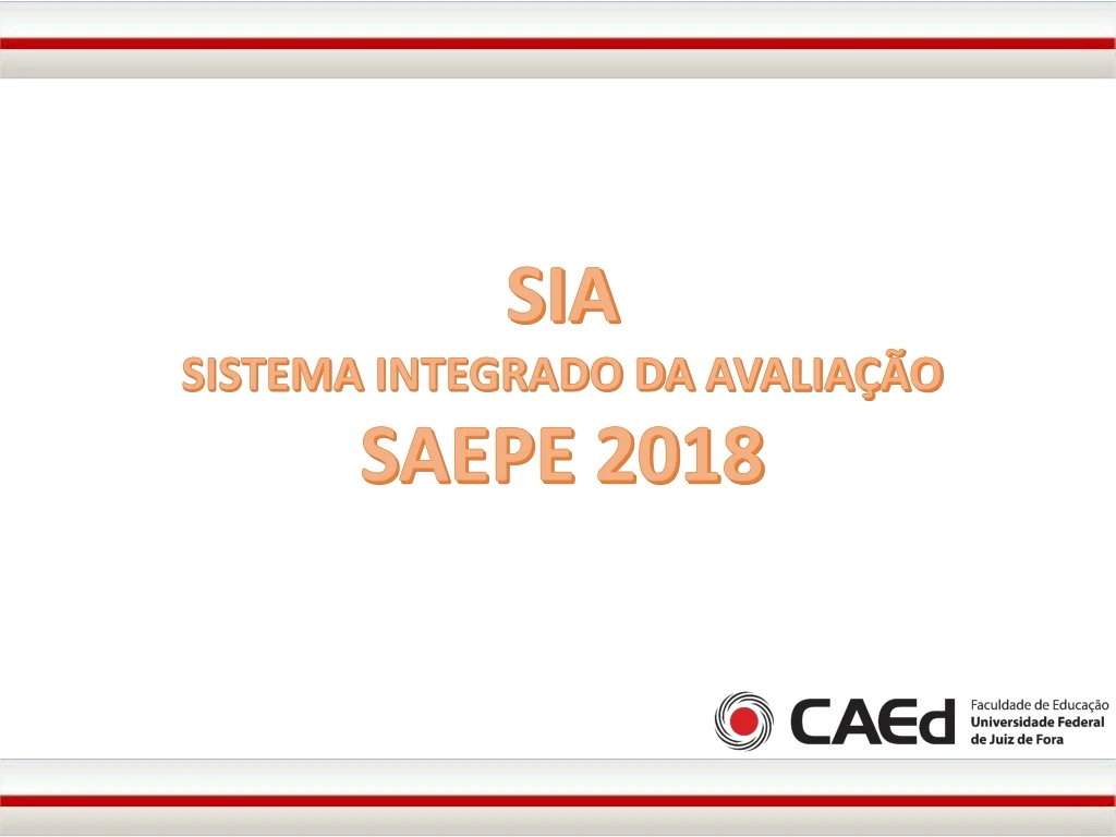 sia sistema integrado da avalia o saepe 2018