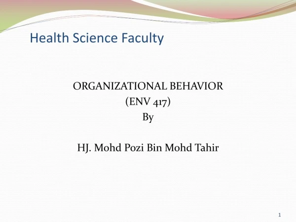 Health Science Faculty