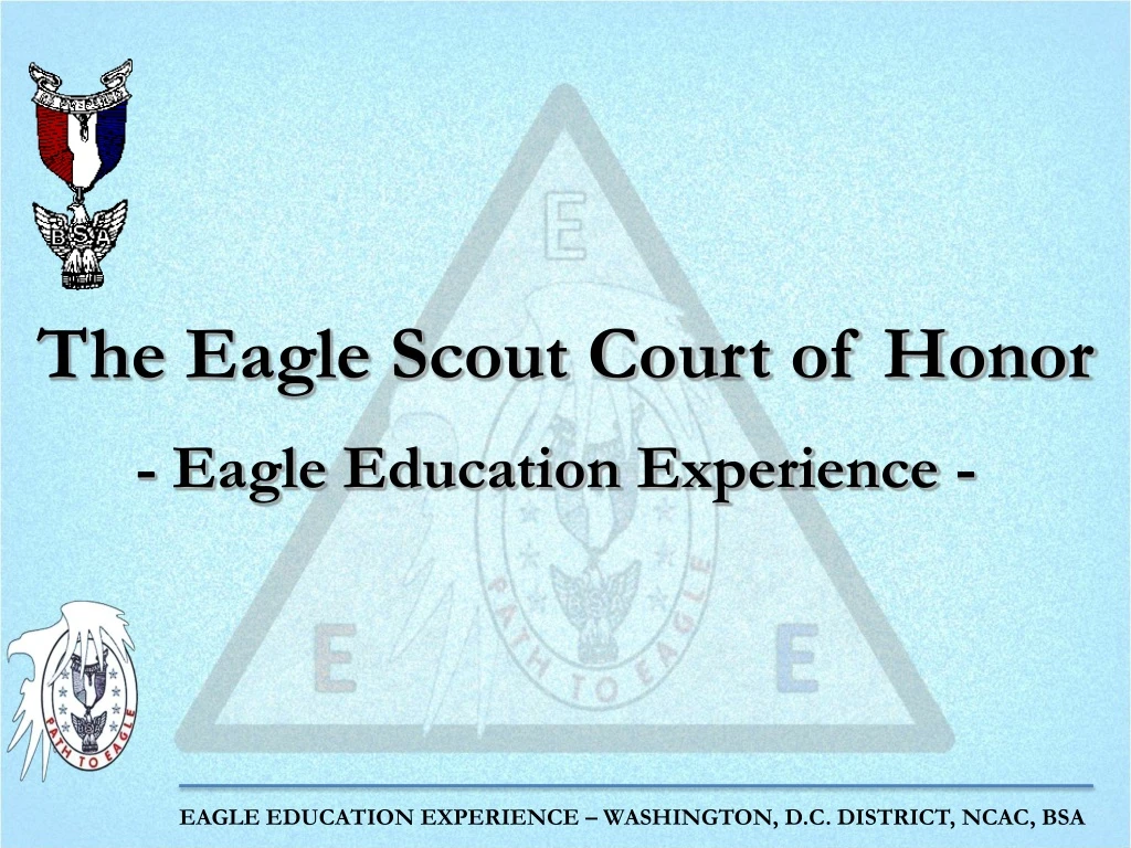 the eagle scout court of honor