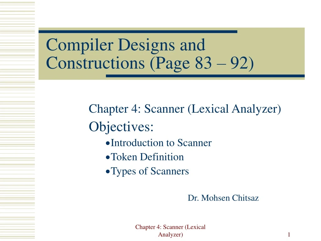 compiler designs and constructions page 83 92