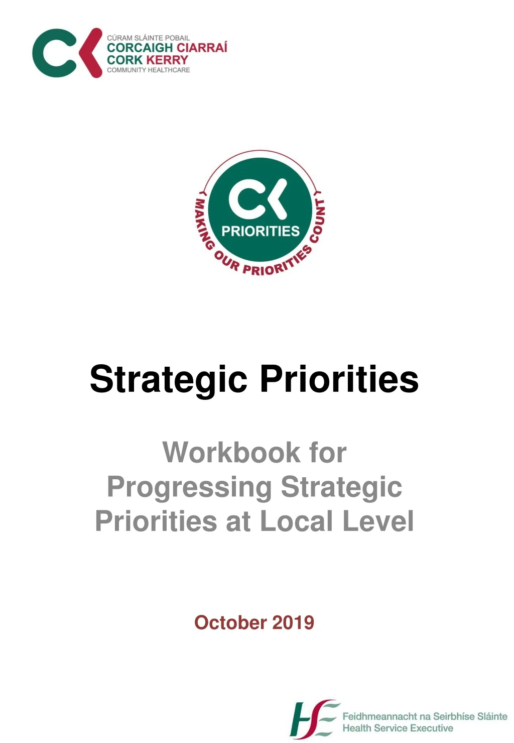 strategic priorities workbook for progressing strategic priorities at local level october 2019