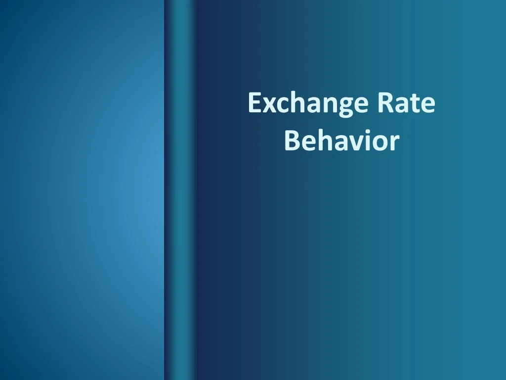 exchange rate behavior