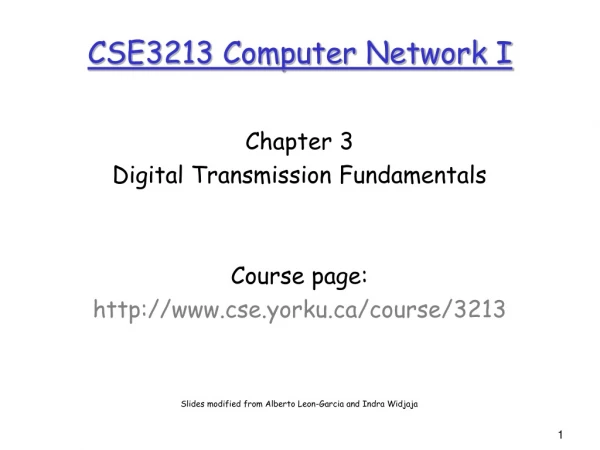 CSE3213 Computer Network I