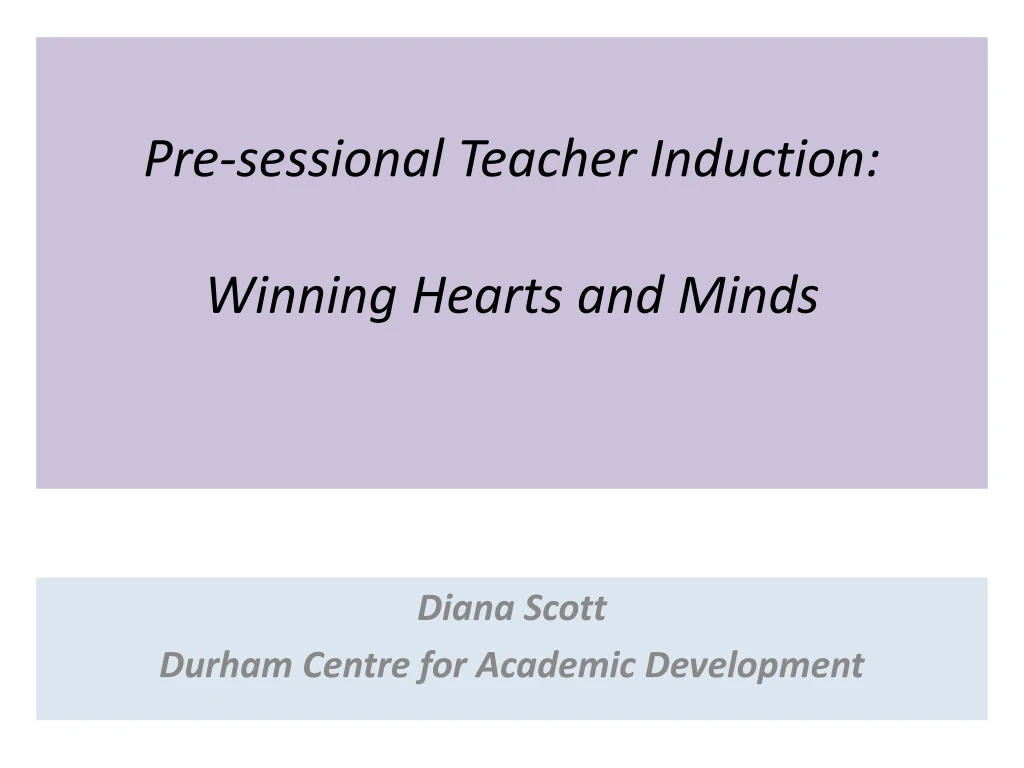 pre sessional teacher induction winning hearts and minds