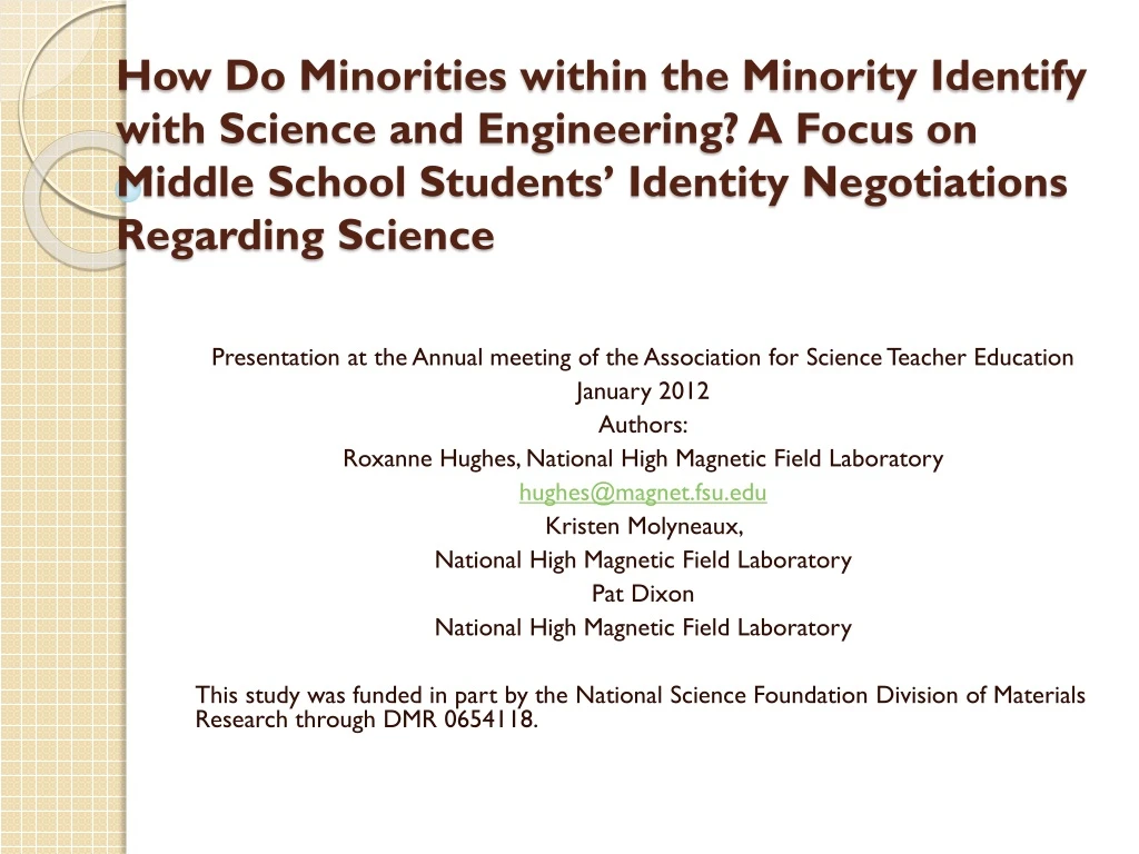 how do minorities within the minority identify
