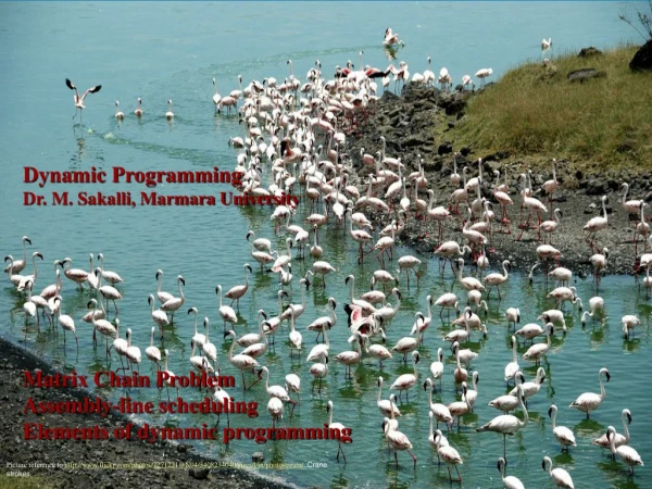 Dynamic Programming Dr. M. Sakalli, Marmara University Matrix Chain Problem