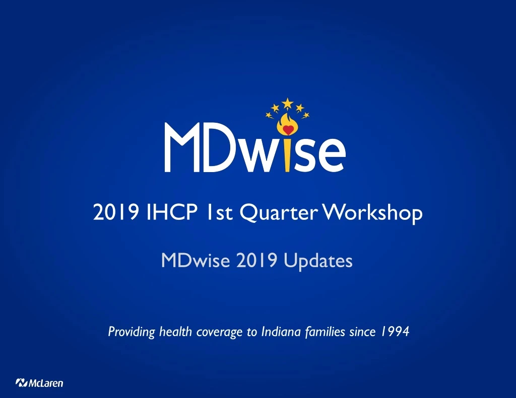 2019 ihcp 1st quarter workshop