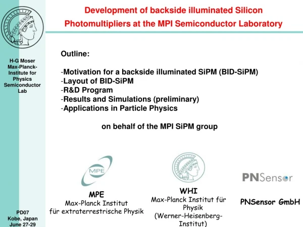 Development of backside illuminated Silicon Photomultipliers at the MPI Semiconductor Laboratory