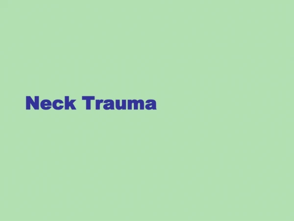 Neck Trauma