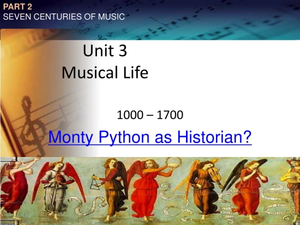 Unit 3 Musical Life