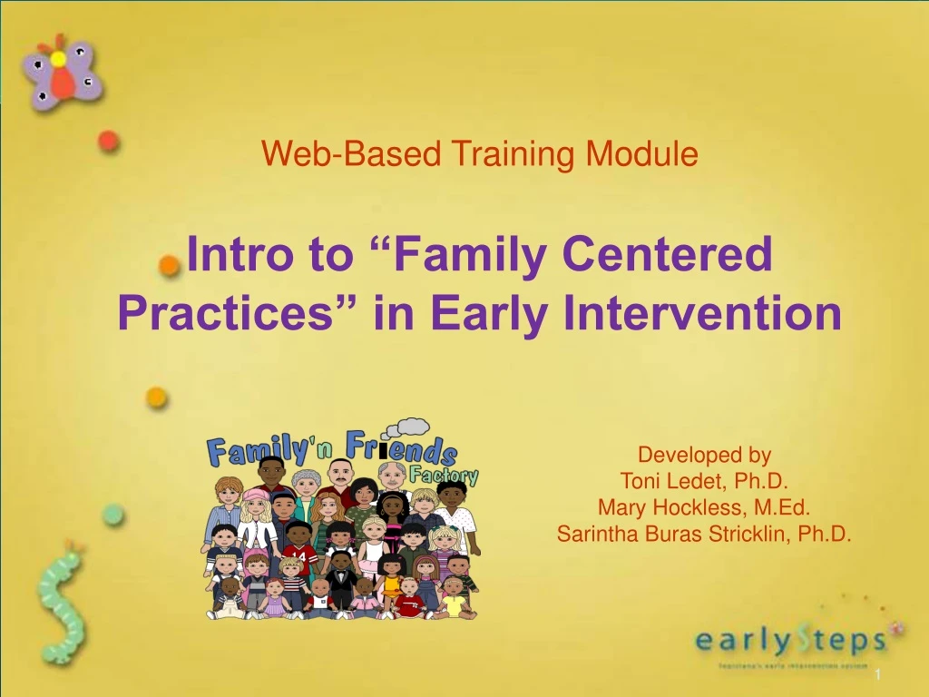 web based training module intro to family centered practices in early intervention