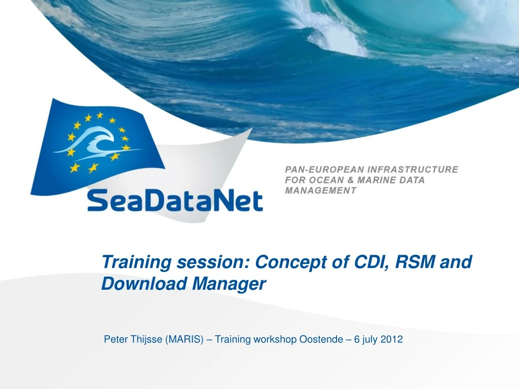 training session concept of cdi rsm and download manager