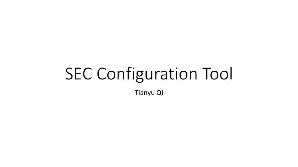 sec configuration tool