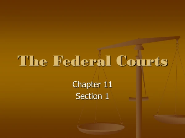 The Federal Courts