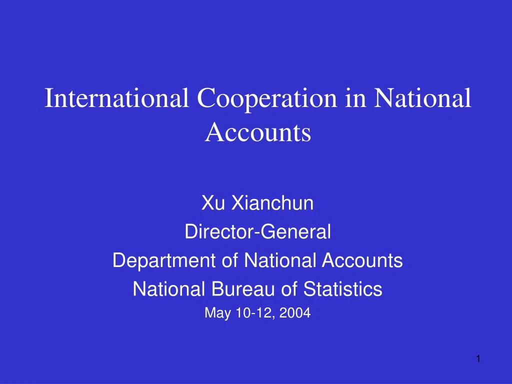 international cooperation in national accounts