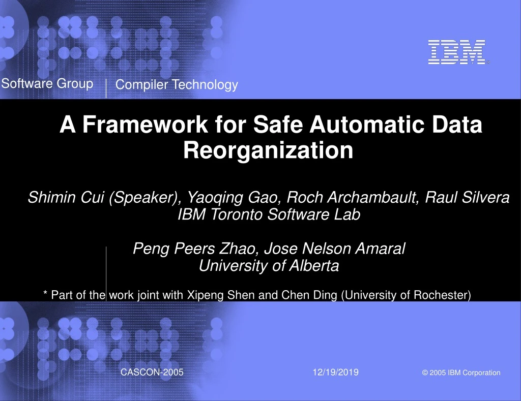 a framework for safe automatic data