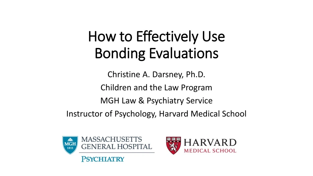 how to effectively use bonding evaluations