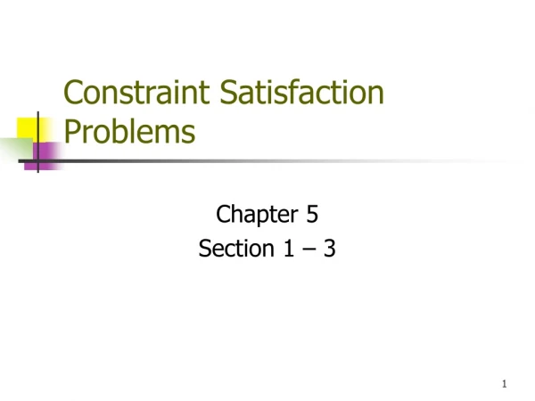 Constraint Satisfaction Problems