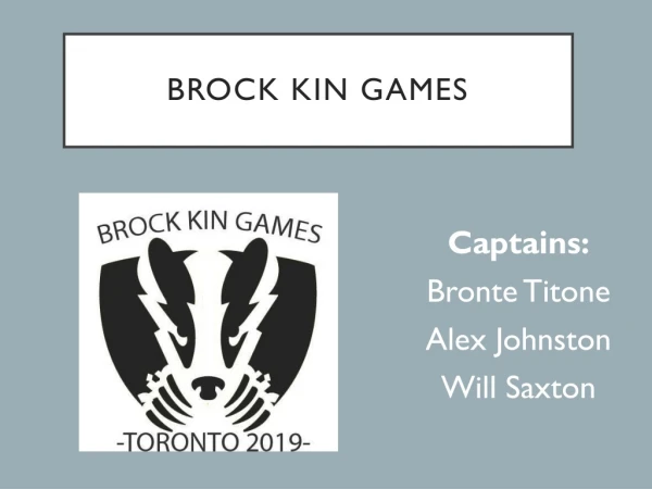 Brock Kin Games