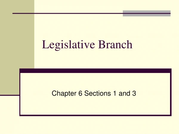 Legislative Branch