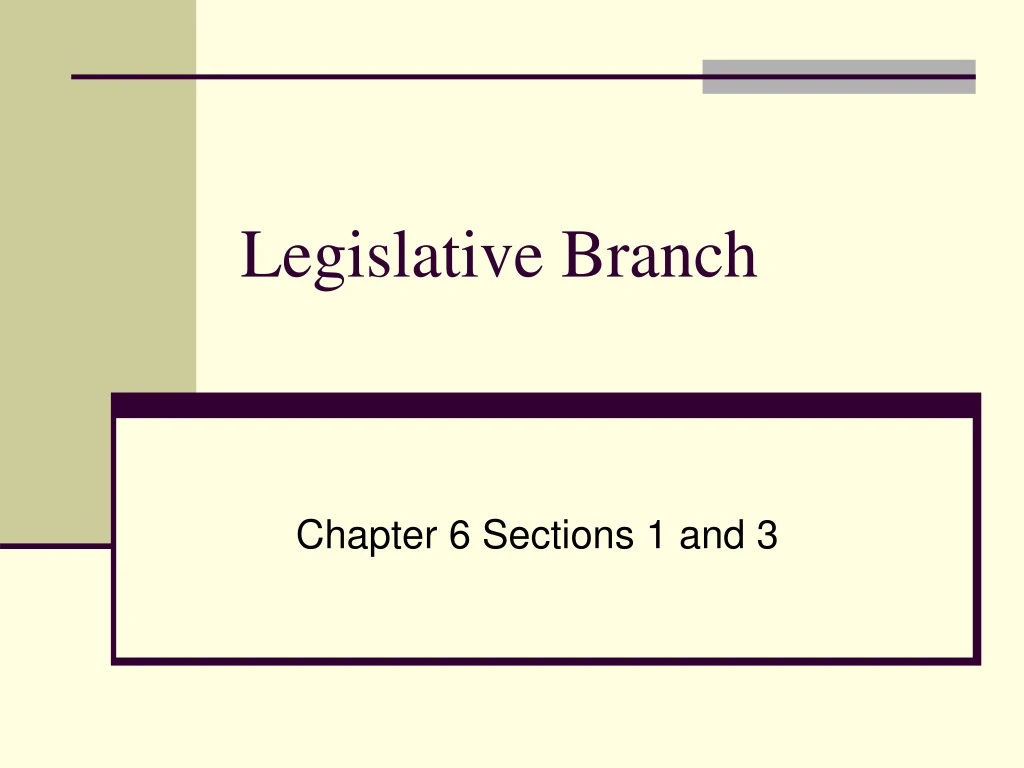 legislative branch