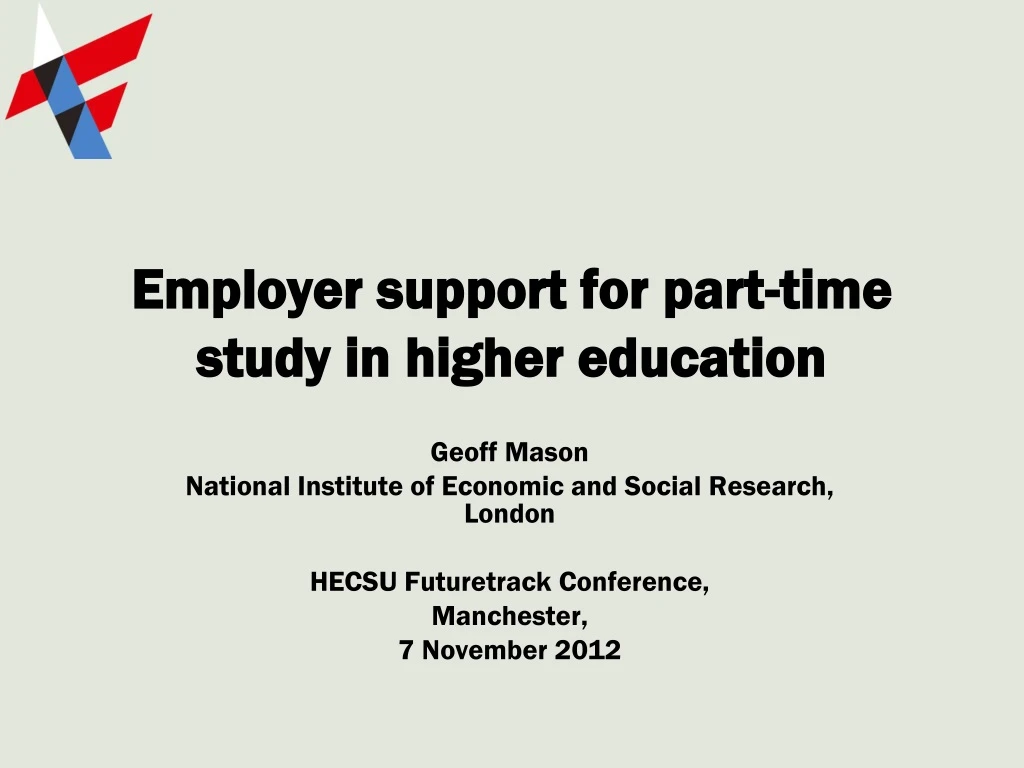 employer support for part time study in higher education