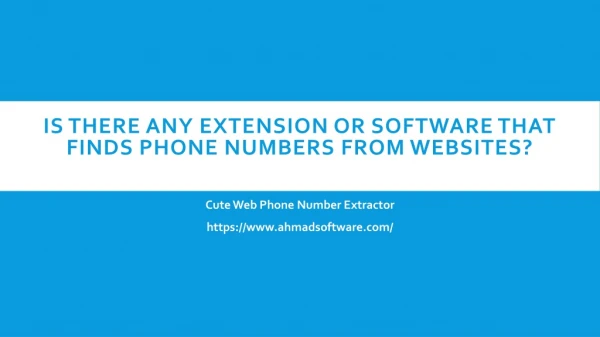 is there any extension or software that finds