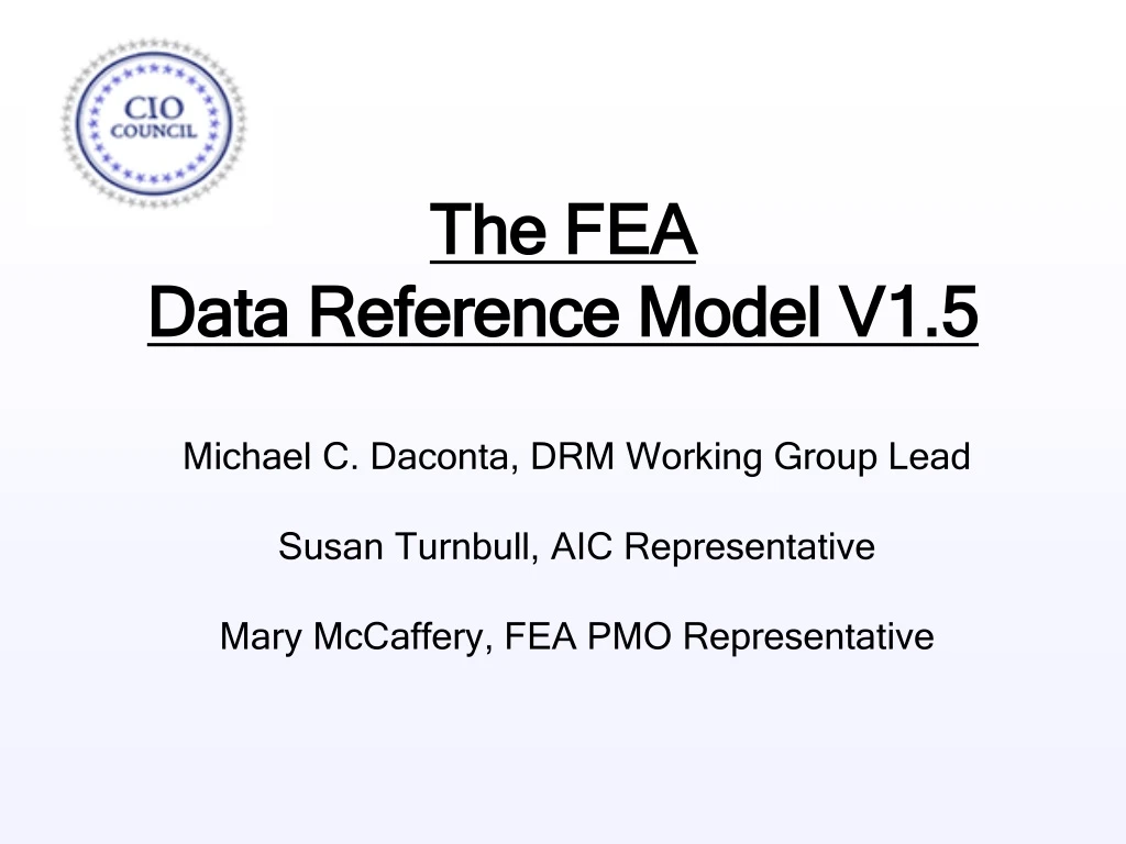 the fea data reference model v1 5