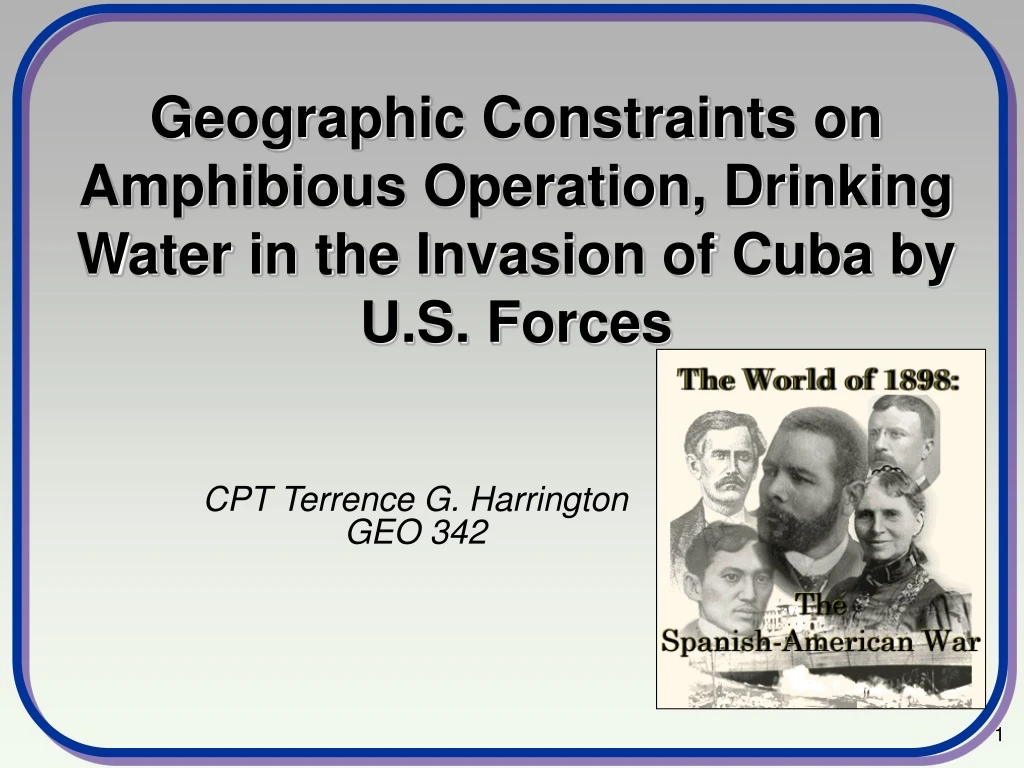 geographic constraints on amphibious operation
